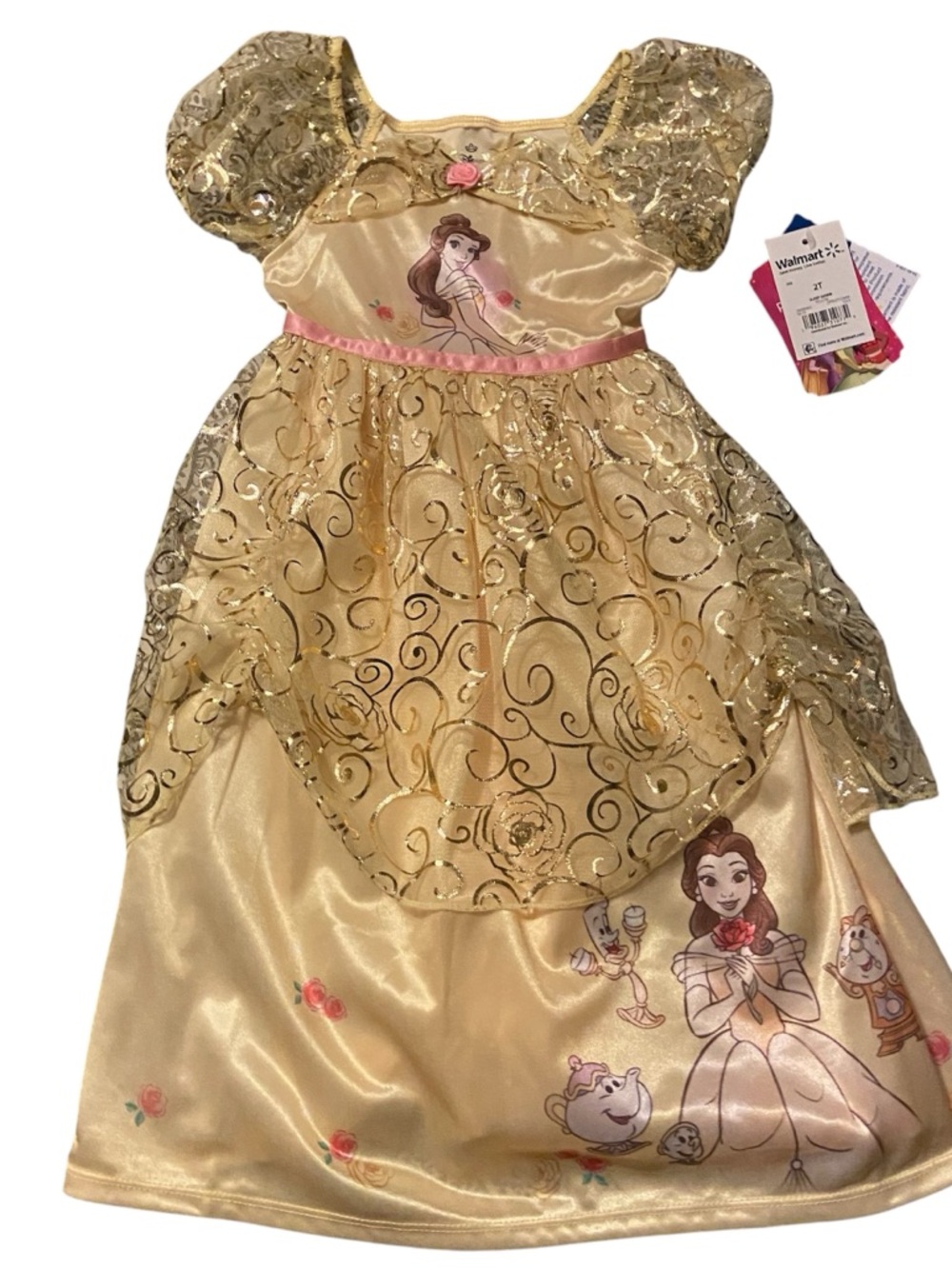 NWT - Disney Belle Gold Princess Dress - Girls 2T. (A1)